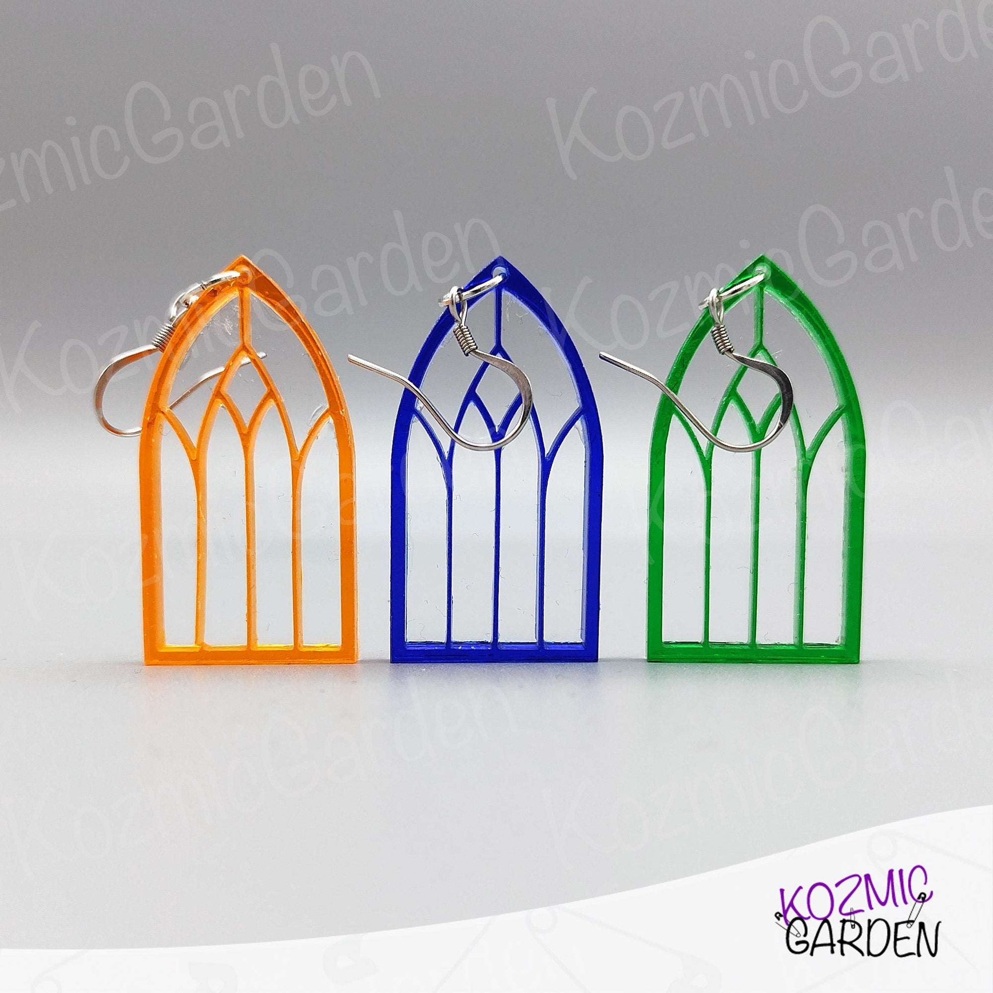 Gothic Colorful Window Earrings - Frame your style with a pop of Gothic color!