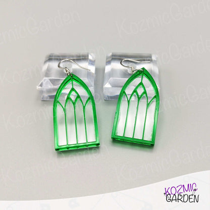 Gothic Colorful Window Earrings - Frame your style with a pop of Gothic color!