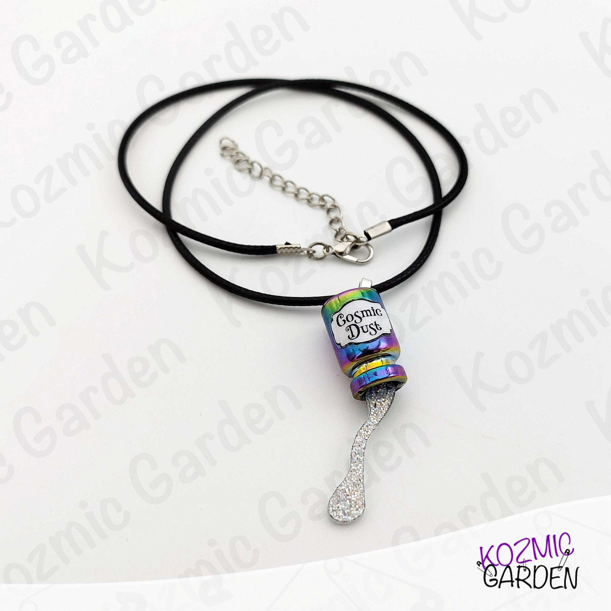 Rainbow Cosmic Dust Bottle Necklace | Shake a little stardust!
