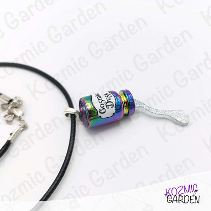 Rainbow Cosmic Dust Bottle Necklace | Shake a little stardust!