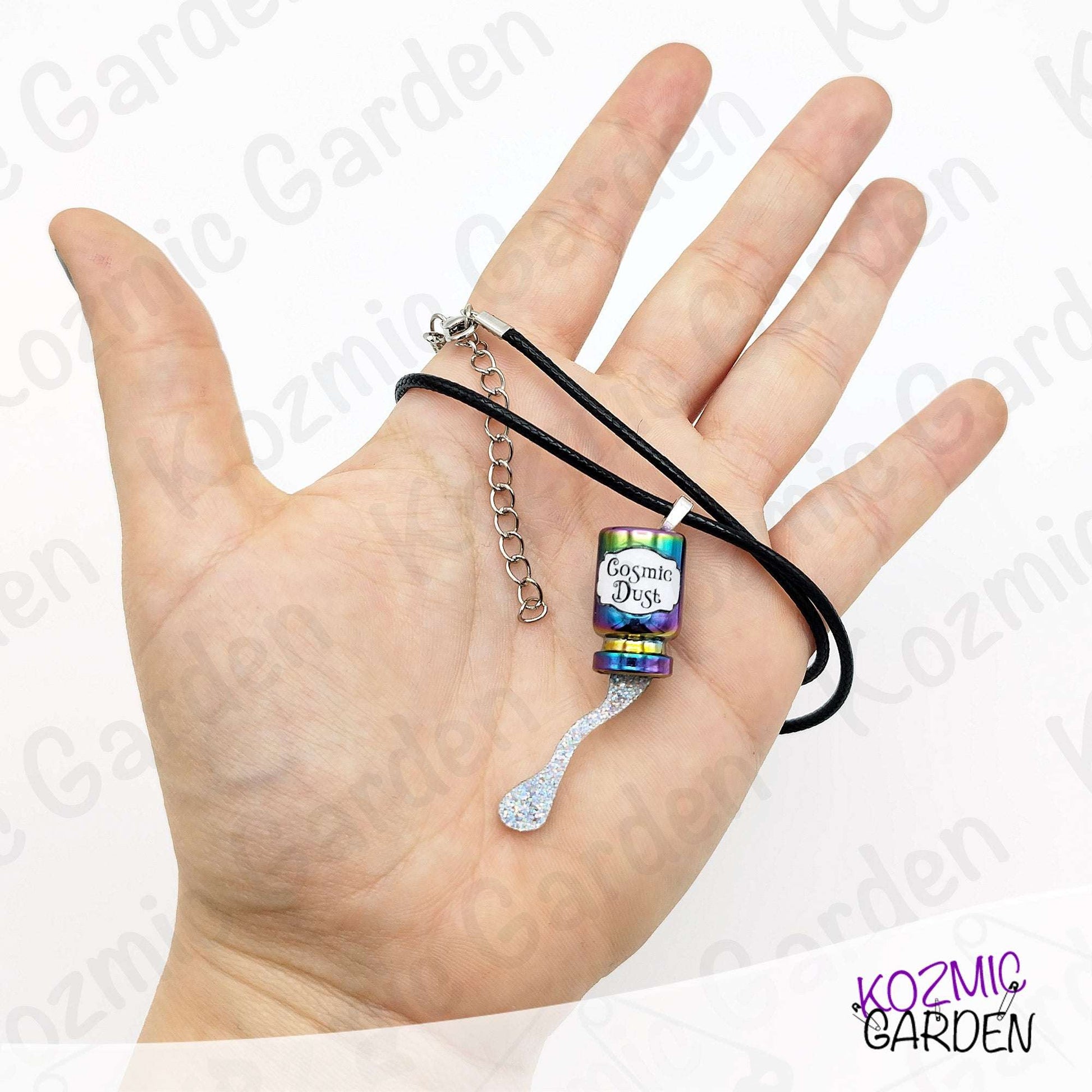 Rainbow Cosmic Dust Bottle Necklace | Shake a little stardust!