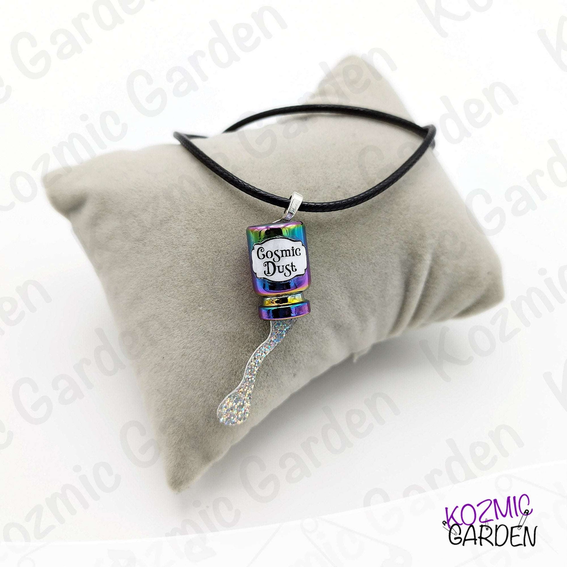 Rainbow Cosmic Dust Bottle Necklace | Shake a little stardust!