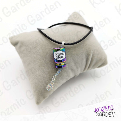 Rainbow Cosmic Dust Bottle Necklace | Shake a little stardust!