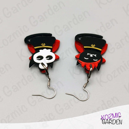 Fun Black Cat Earrings with Interchangeable Accessories!