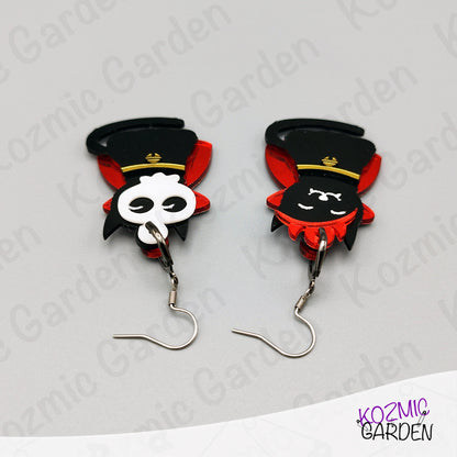 Fun Black Cat Earrings with Interchangeable Accessories!