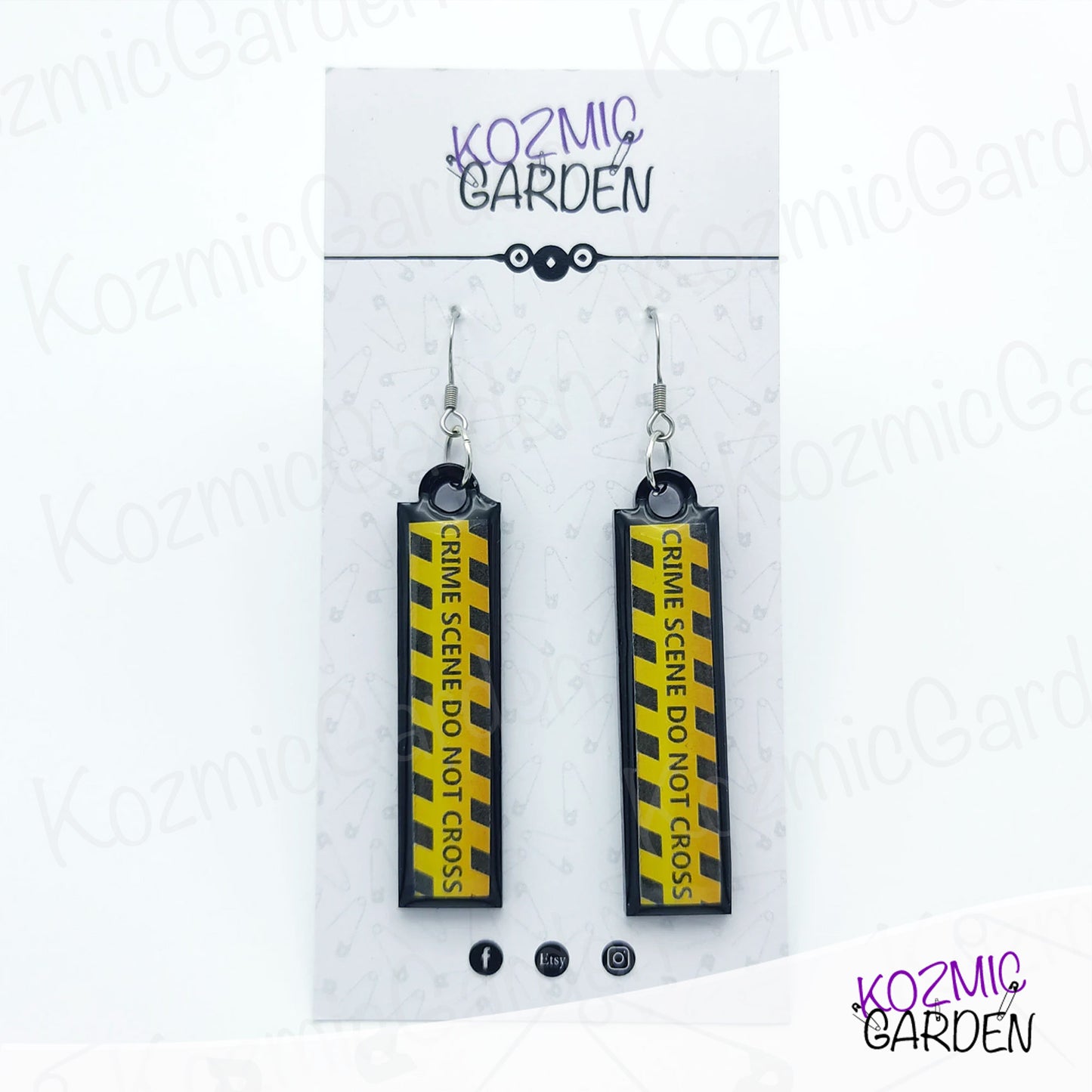 Crime Scene Do Not Cross Earrings - Forensic Fashion Earrings