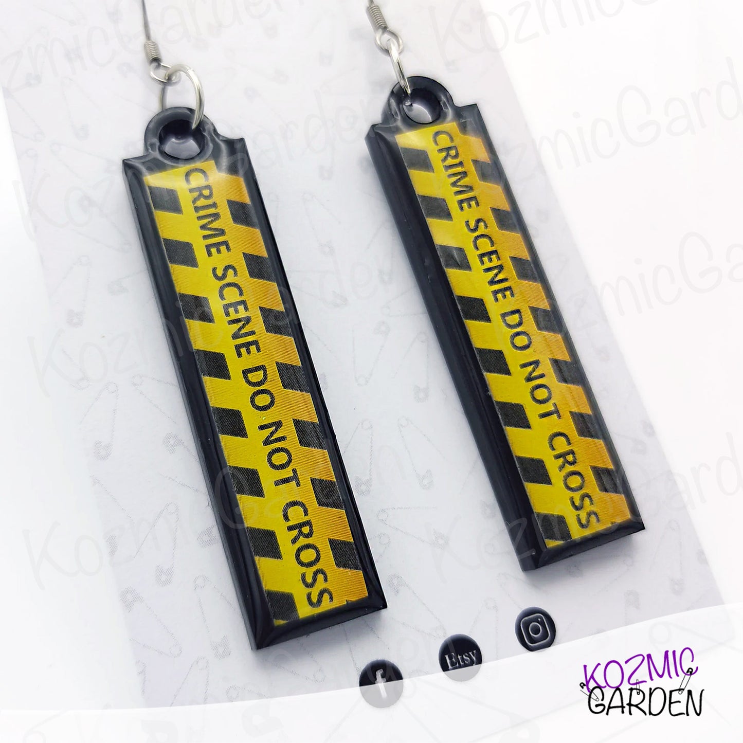 Crime Scene Do Not Cross Earrings - Forensic Fashion Earrings