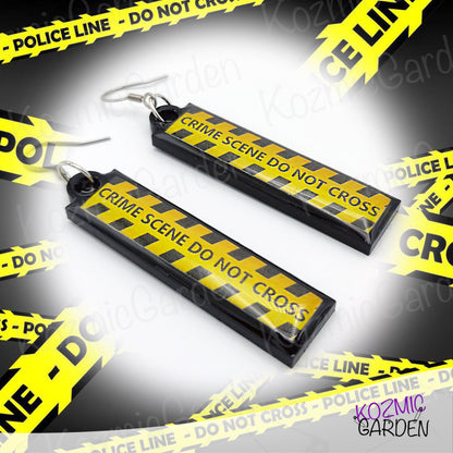 Crime Scene Do Not Cross Earrings - Forensic Fashion Earrings