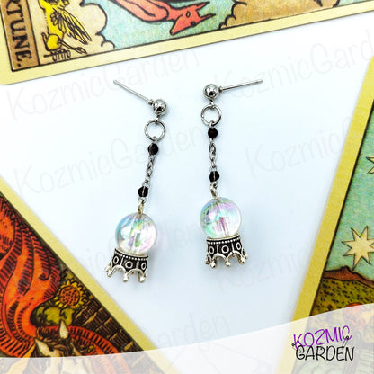 CRYSTAL BALL EARRINGS | Embrace the Mystical Aura