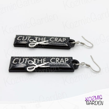 CUT THE CRAP EARRINGS | Cut through the clutter!