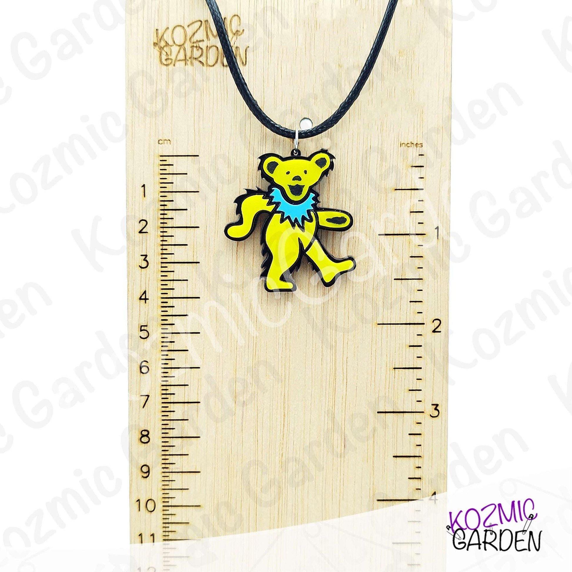 Grateful Dead Dancing Bear Pendant | Funny groovy hippy, stay trippy!