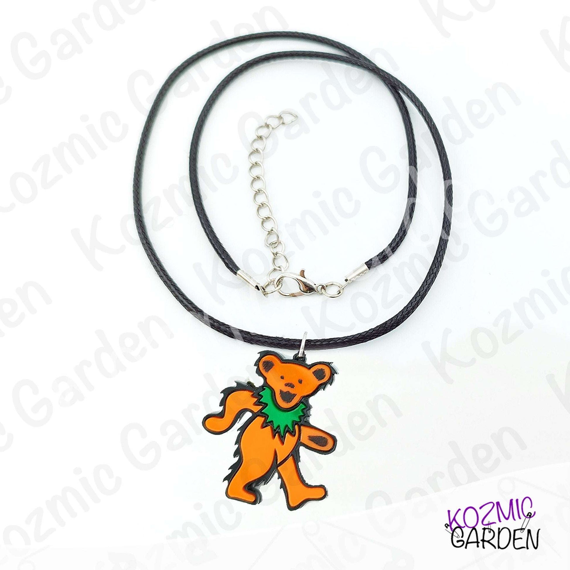 Grateful Dead Dancing Bear Pendant | Funny groovy hippy, stay trippy!