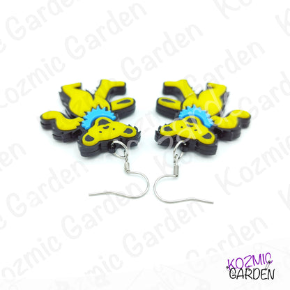 Grateful Dead Dancing Bears Earrings | Funny Groovy Hippy Dangles