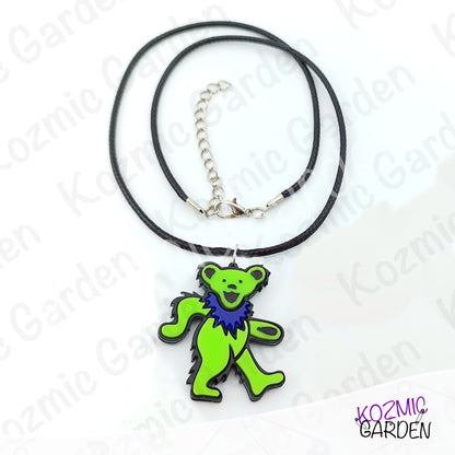 Grateful Dead Dancing Bear Pendant | Funny groovy hippy, stay trippy!