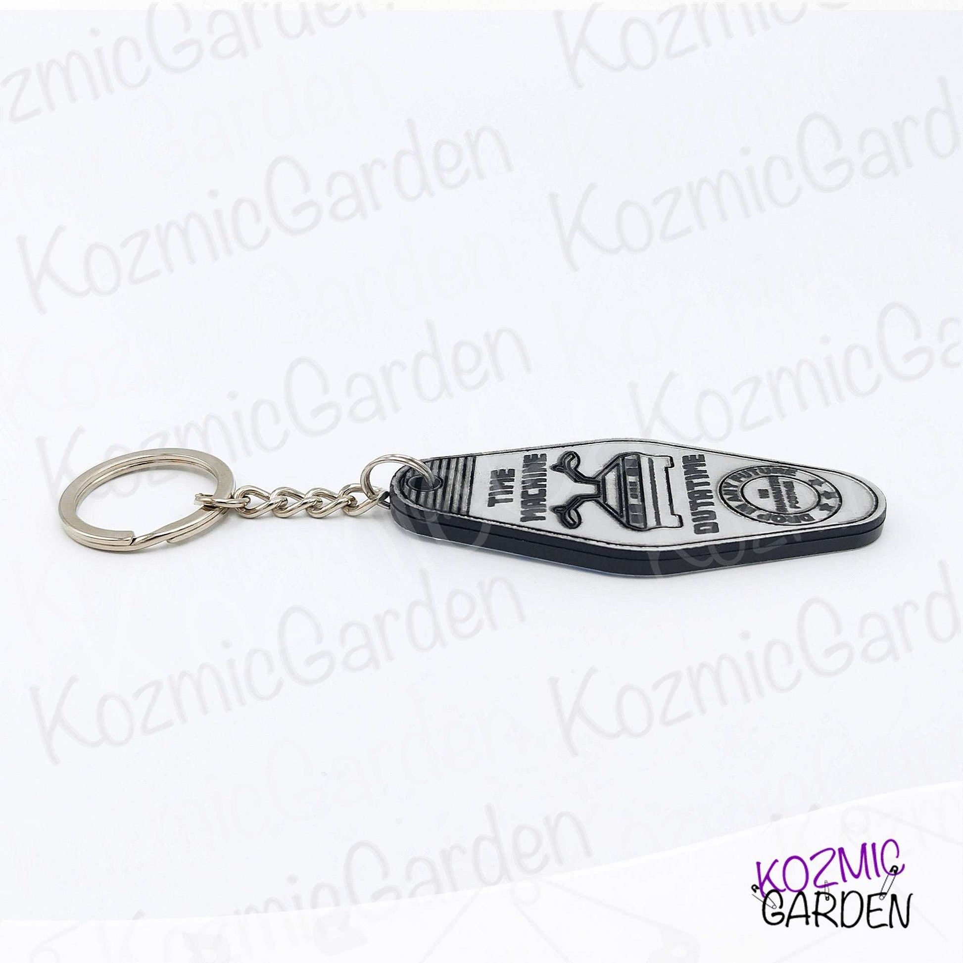 Back to the Future DeLorean Keychain – “Time Machine” OUTATIME – 80's Movie Accessory