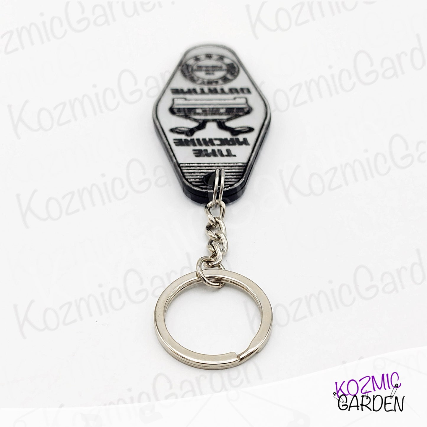 Back to the Future DeLorean Keychain – “Time Machine” OUTATIME – 80's Movie Accessory