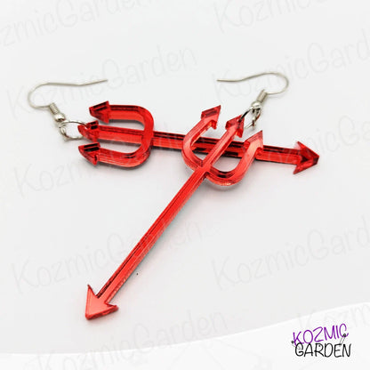 DEVIL'S TRIDENT EARRINGS | Embrace the Mischief with Devilish Charm!