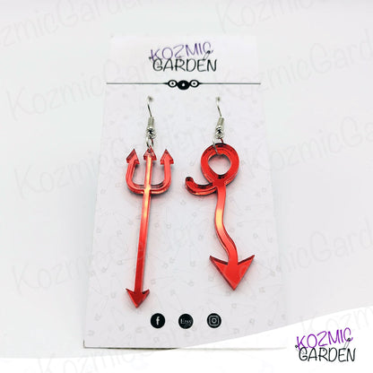 DEVIL'S TRIDENT EARRINGS | Embrace the Mischief with Devilish Charm!