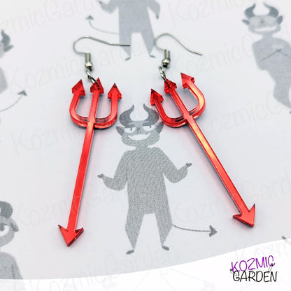 DEVIL'S TRIDENT EARRINGS | Embrace the Mischief with Devilish Charm!