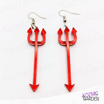 DEVIL'S TRIDENT EARRINGS | Embrace the Mischief with Devilish Charm!