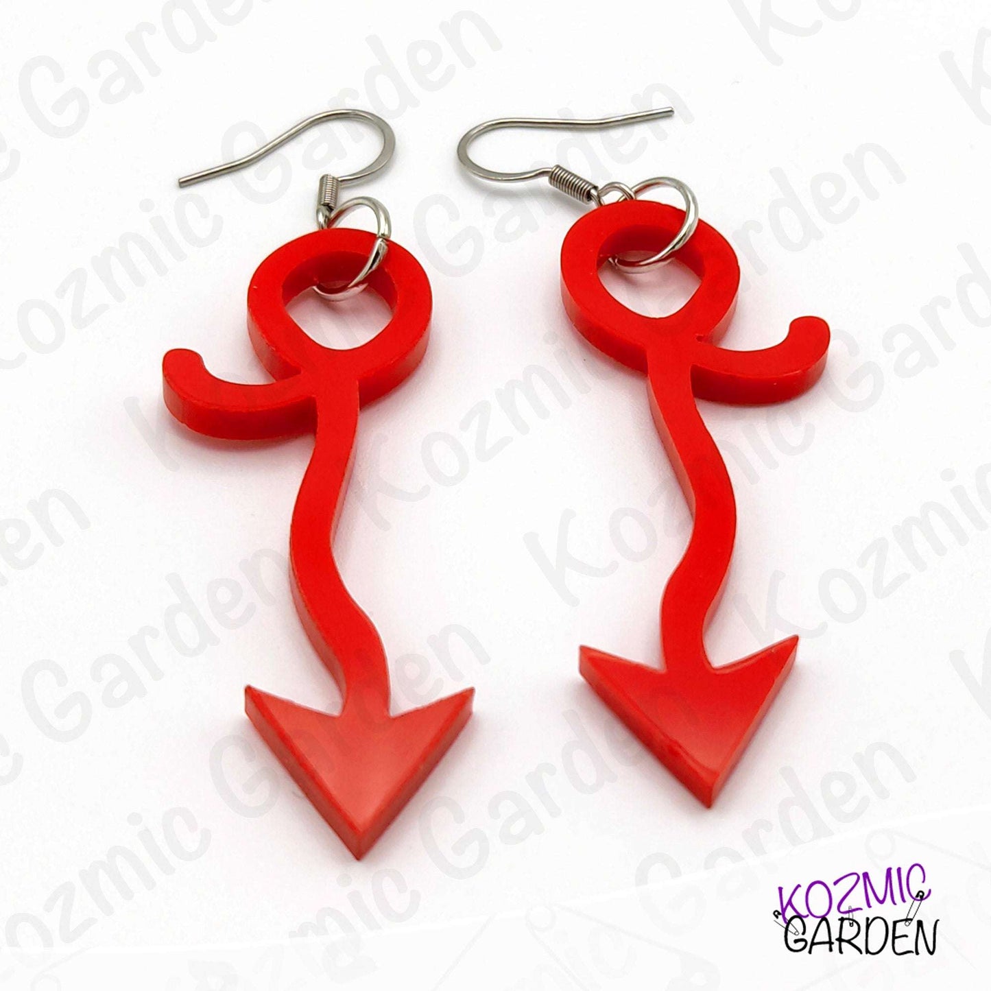 Red Demon Tail Earrings – Tiny Devils, Big Personality
