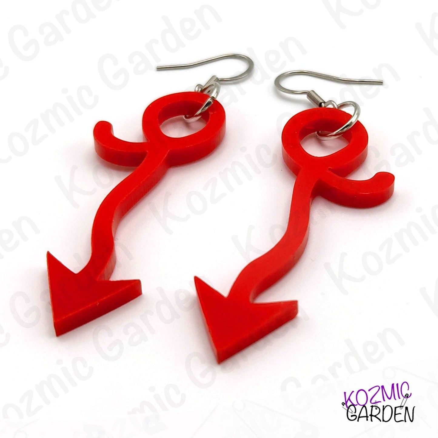 Red Demon Tail Earrings – Tiny Devils, Big Personality