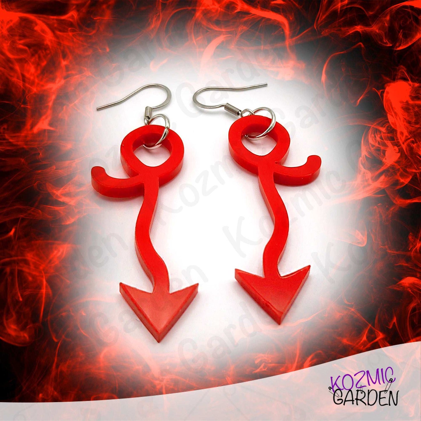 Red Demon Tail Earrings – Tiny Devils, Big Personality
