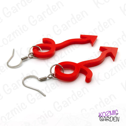 Red Demon Tail Earrings – Tiny Devils, Big Personality