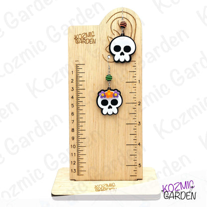 Day of the Dead Inspired Skull Couple Earrings