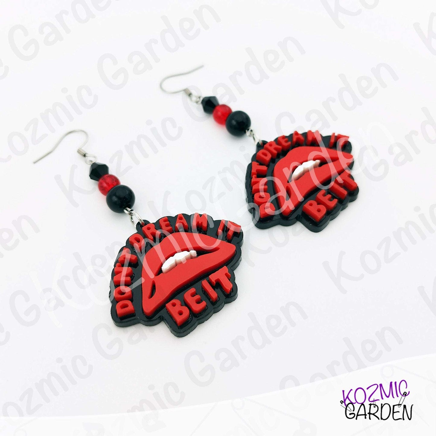 "Don't Dream It, Be It" Earrings - Rocky Horror Picture Show Inspired Lips Dangles