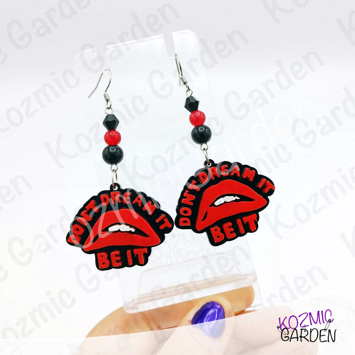 "Don't Dream It, Be It" Earrings - Rocky Horror Picture Show Inspired Lips Dangles