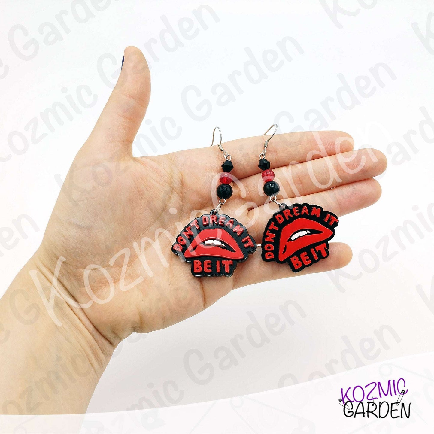 "Don't Dream It, Be It" Earrings - Rocky Horror Picture Show Inspired Lips Dangles