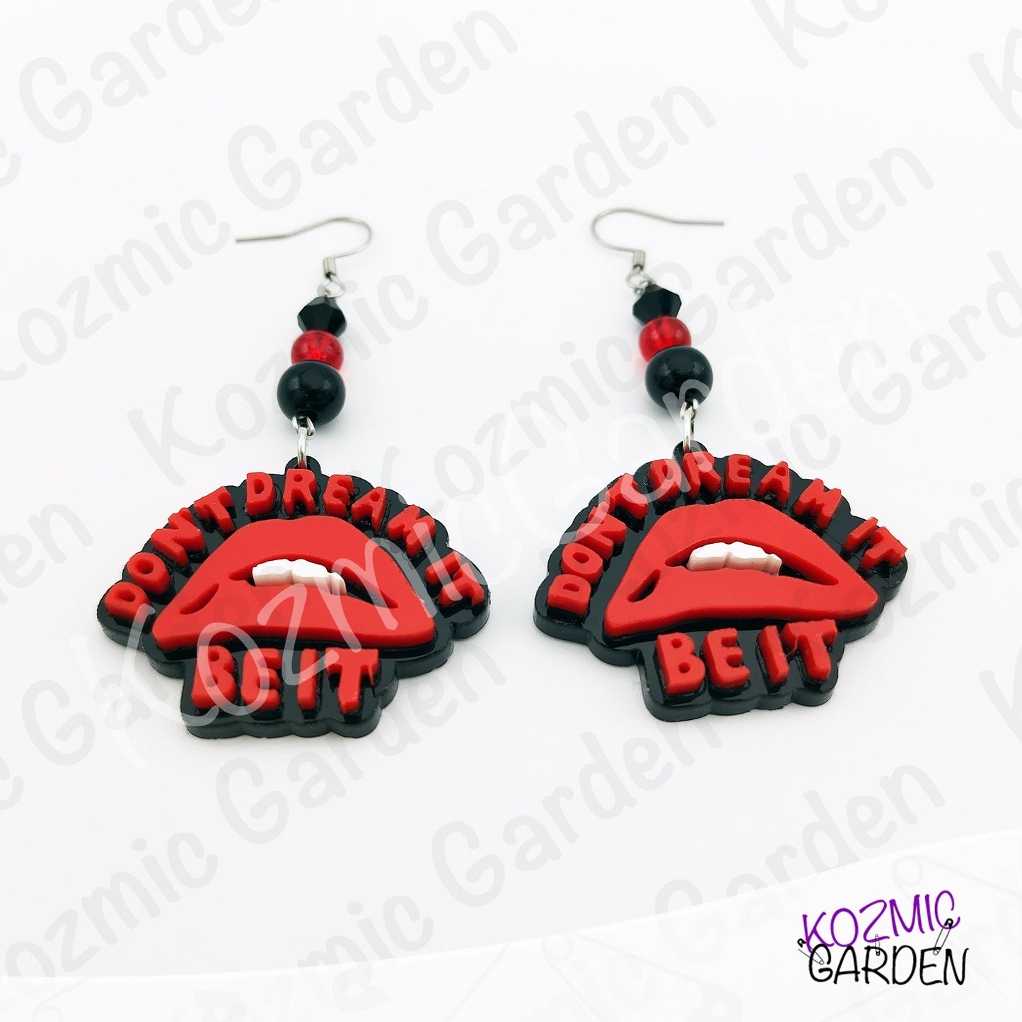 "Don't Dream It, Be It" Earrings - Rocky Horror Picture Show Inspired Lips Dangles