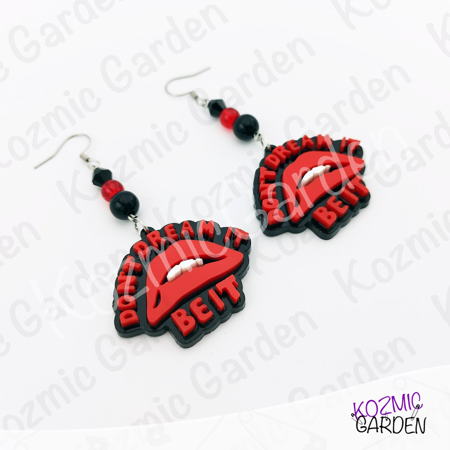 "Don't Dream It, Be It" Earrings - Rocky Horror Picture Show Inspired Lips Dangles