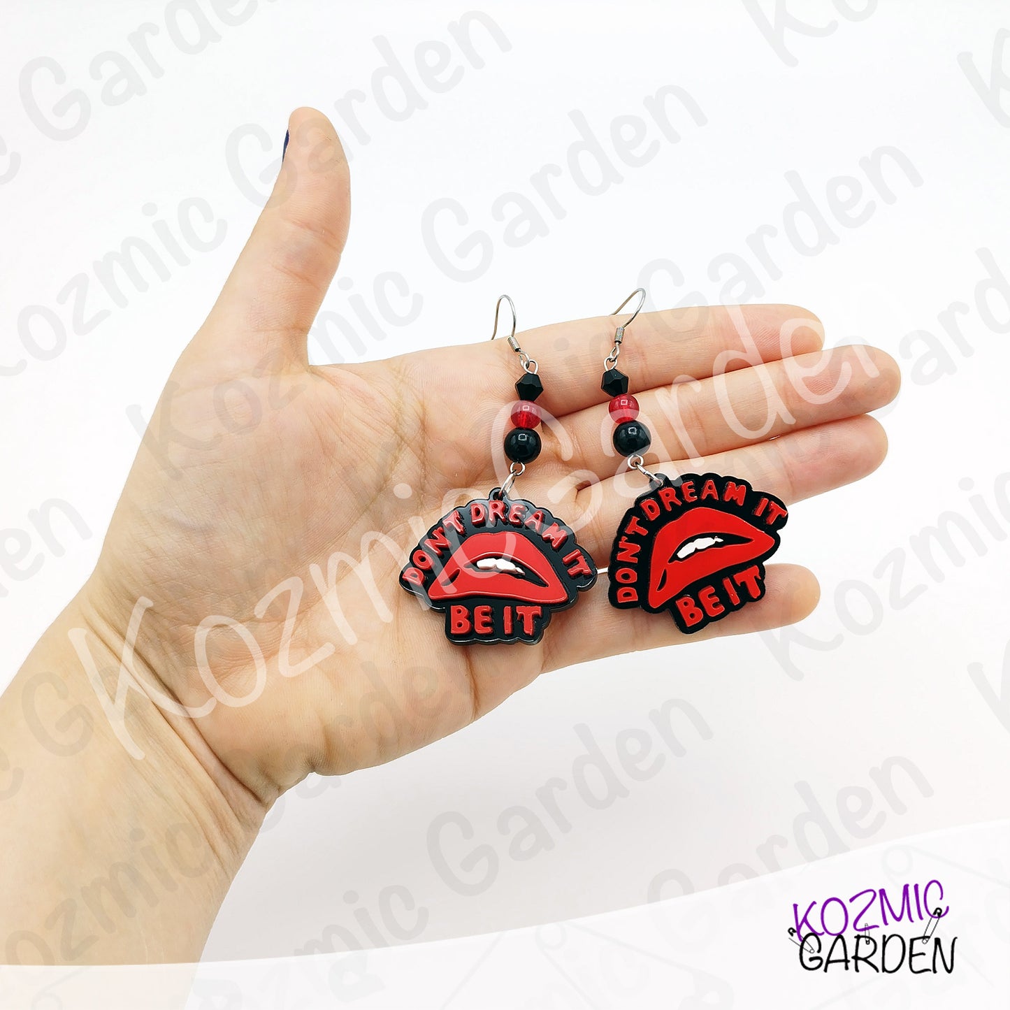 "Don't Dream It, Be It" Earrings - Rocky Horror Picture Show Inspired Lips Dangles