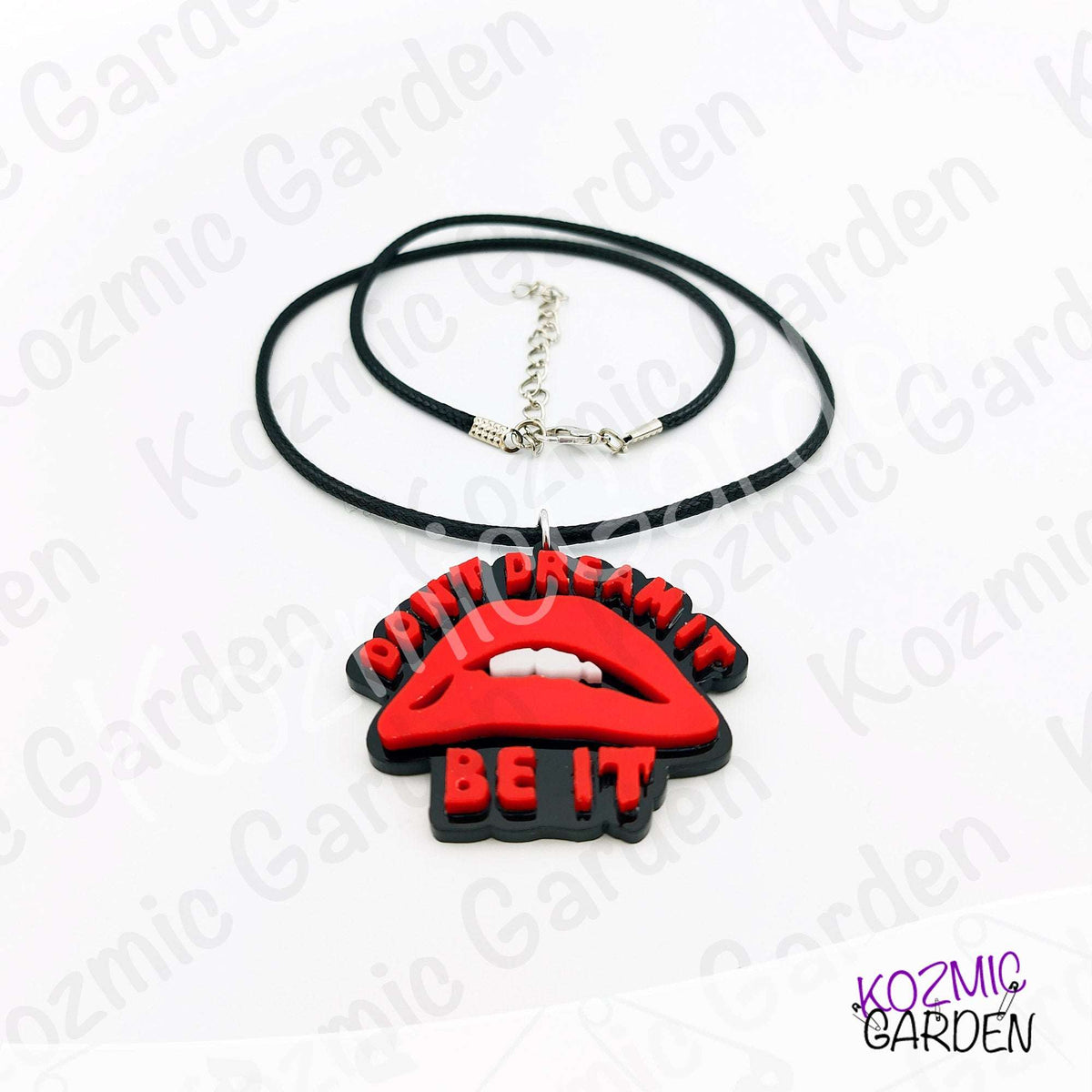 "Don't Dream It, Be It" - Rocky Horror Picture Show Lip Pendant Necklace