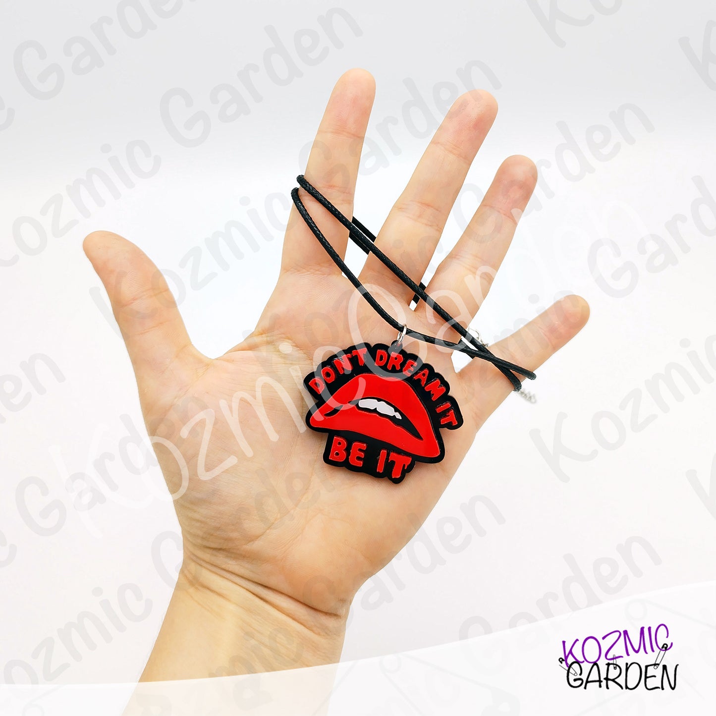 "Don't Dream It, Be It" - Rocky Horror Picture Show Lip Pendant Necklace