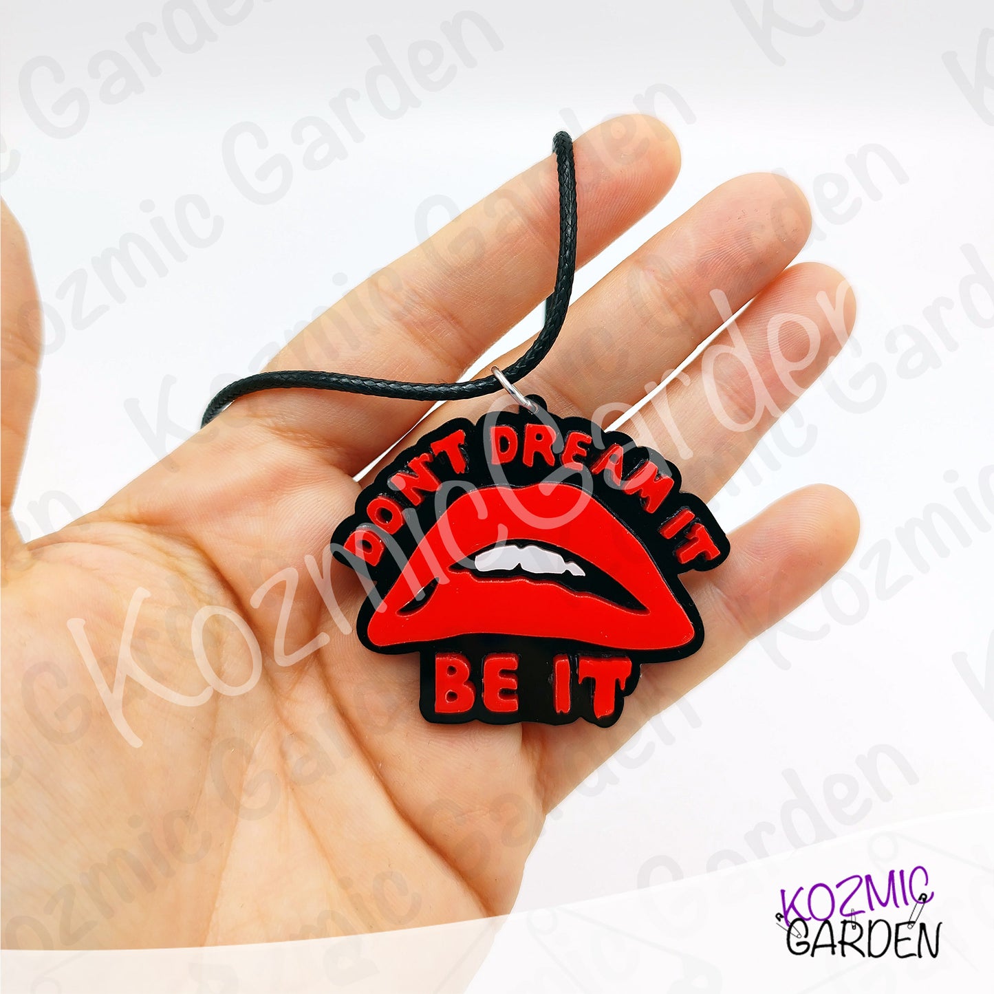 "Don't Dream It, Be It" - Rocky Horror Picture Show Lip Pendant Necklace