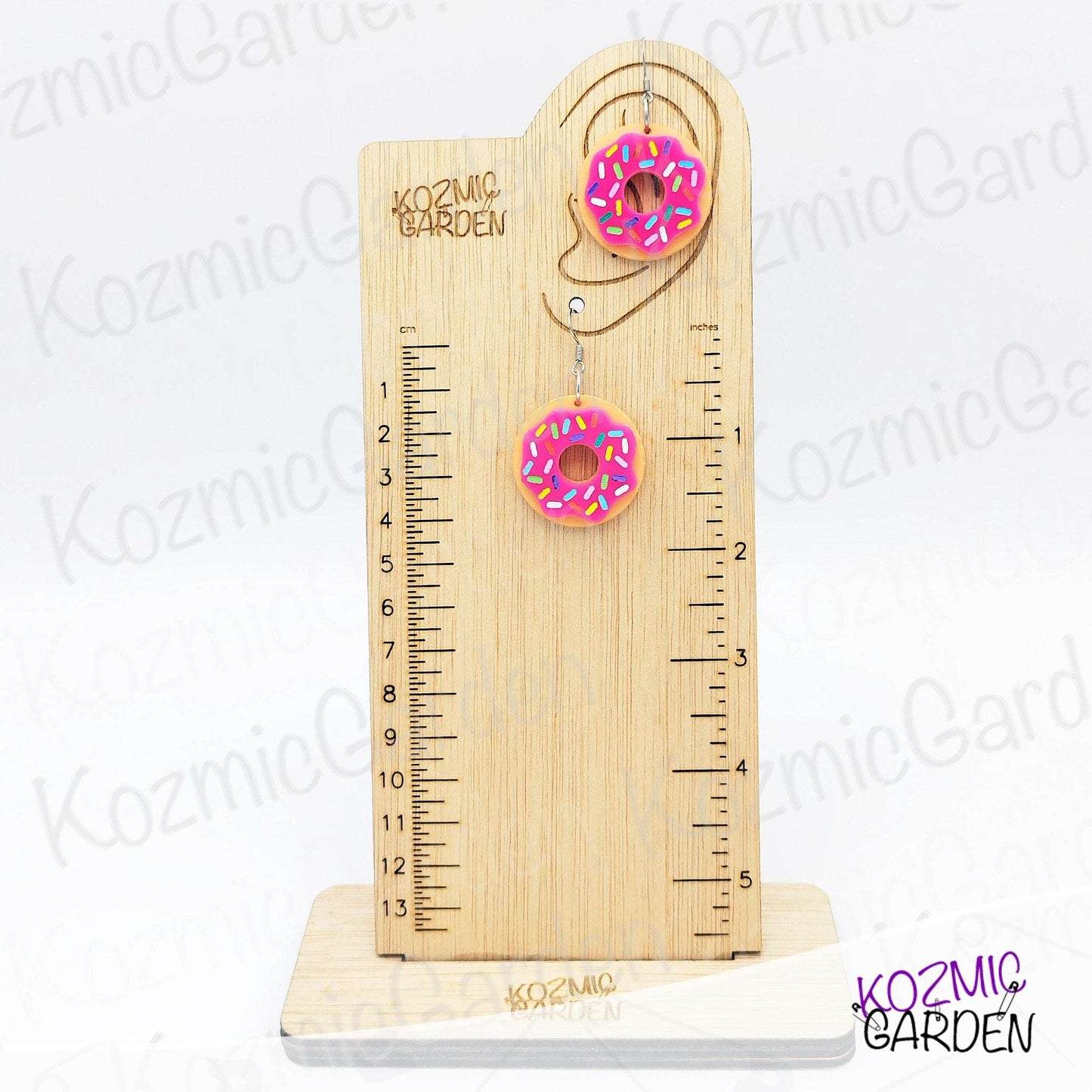 Pink Donut Earrings with Sprinkles – Mmm… donuts!
