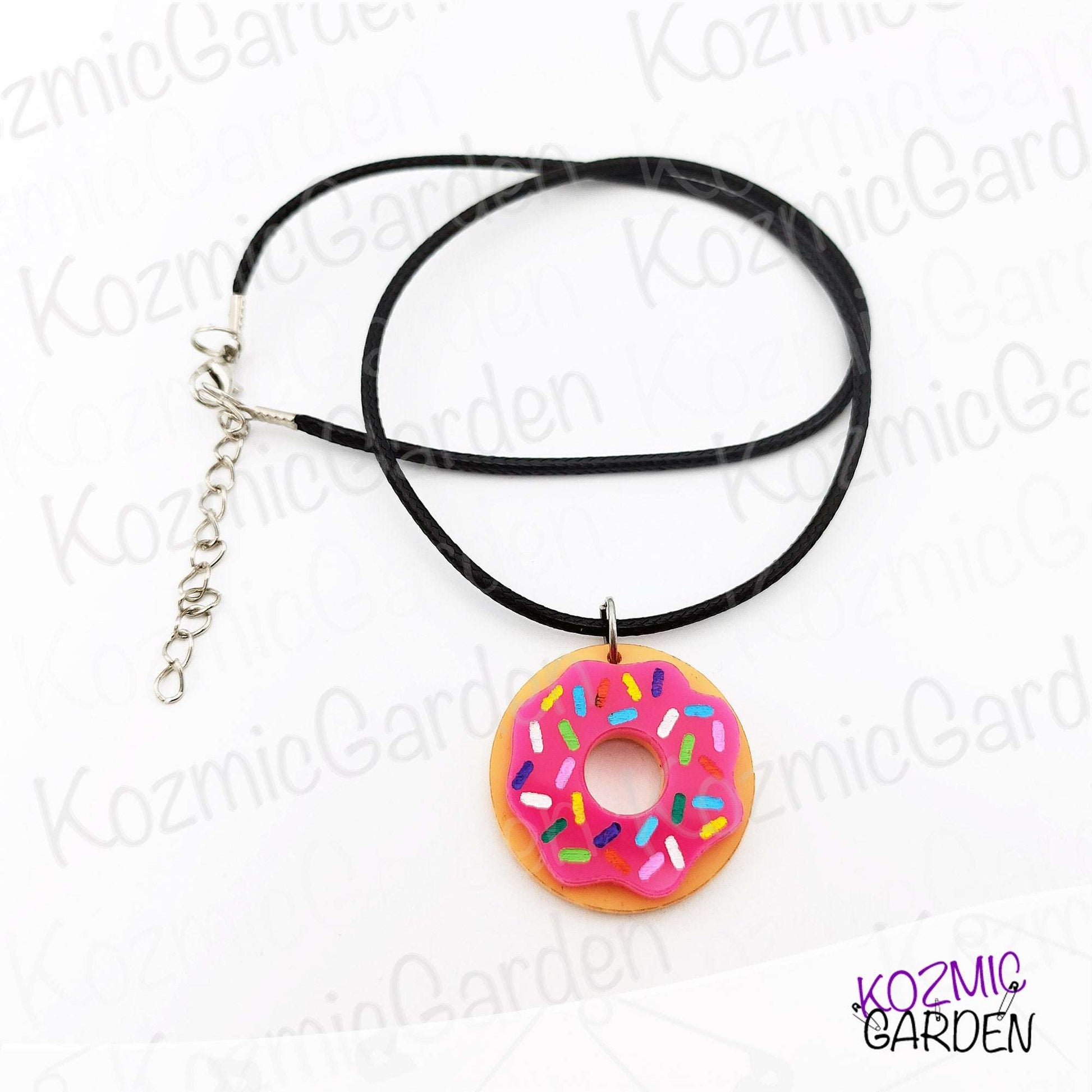 Pink Donut Earrings with Sprinkles – Mmm… donuts!