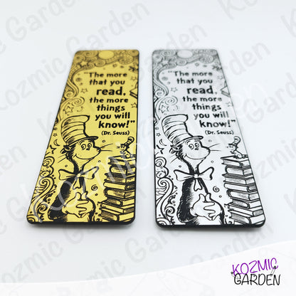 Acrylic Bookmark | Seuss-Inspired Reading Quote, Gift for Bookworms