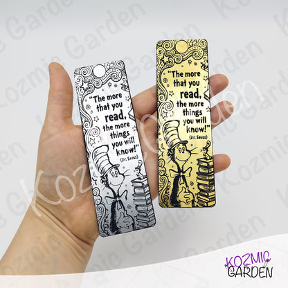 Acrylic Bookmark | Seuss-Inspired Reading Quote, Gift for Bookworms