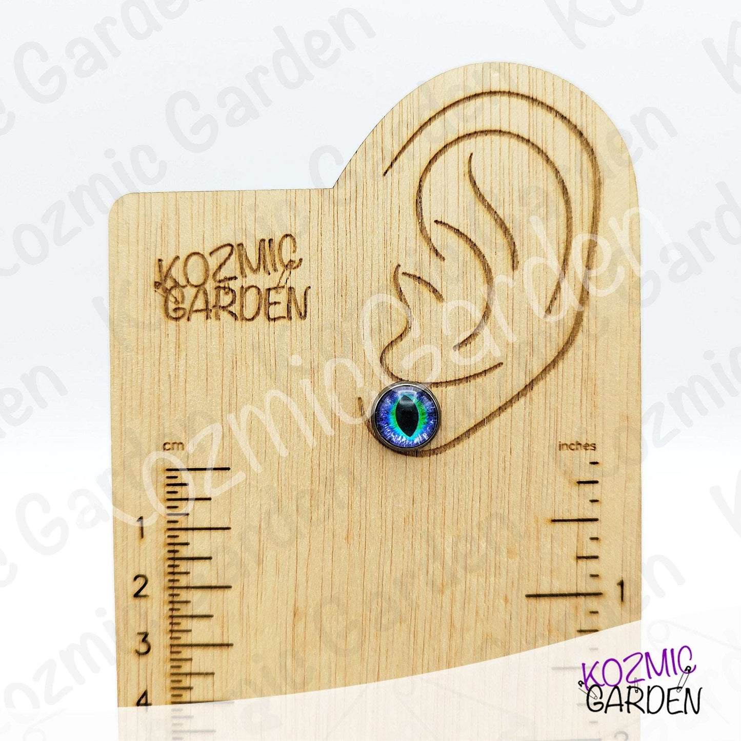 Hypnotic Dragon Eye Stud Earrings | Mystic Cabochon Fantasy Jewelry | Enchanted Magical Gift