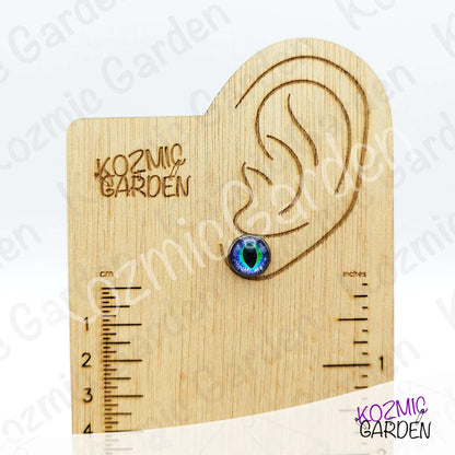 Hypnotic Dragon Eye Stud Earrings | Mystic Cabochon Fantasy Jewelry | Enchanted Magical Gift