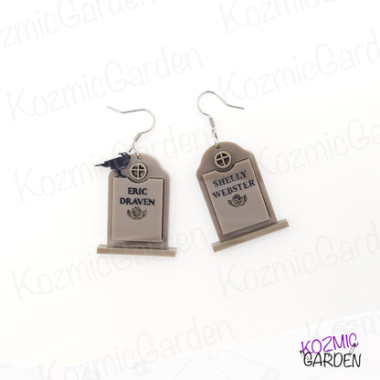 Eric Draven Tombstone Earrings | The Crow Inspired