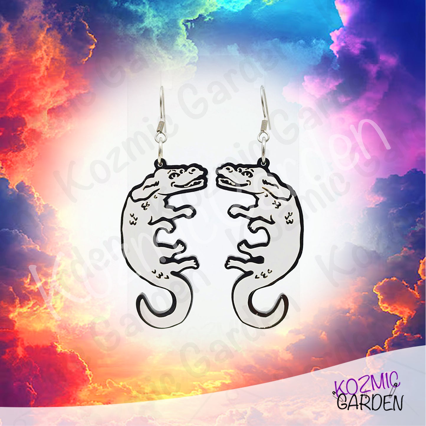 Falkor Earrings | Neverending Story Laser-Cut Dangles