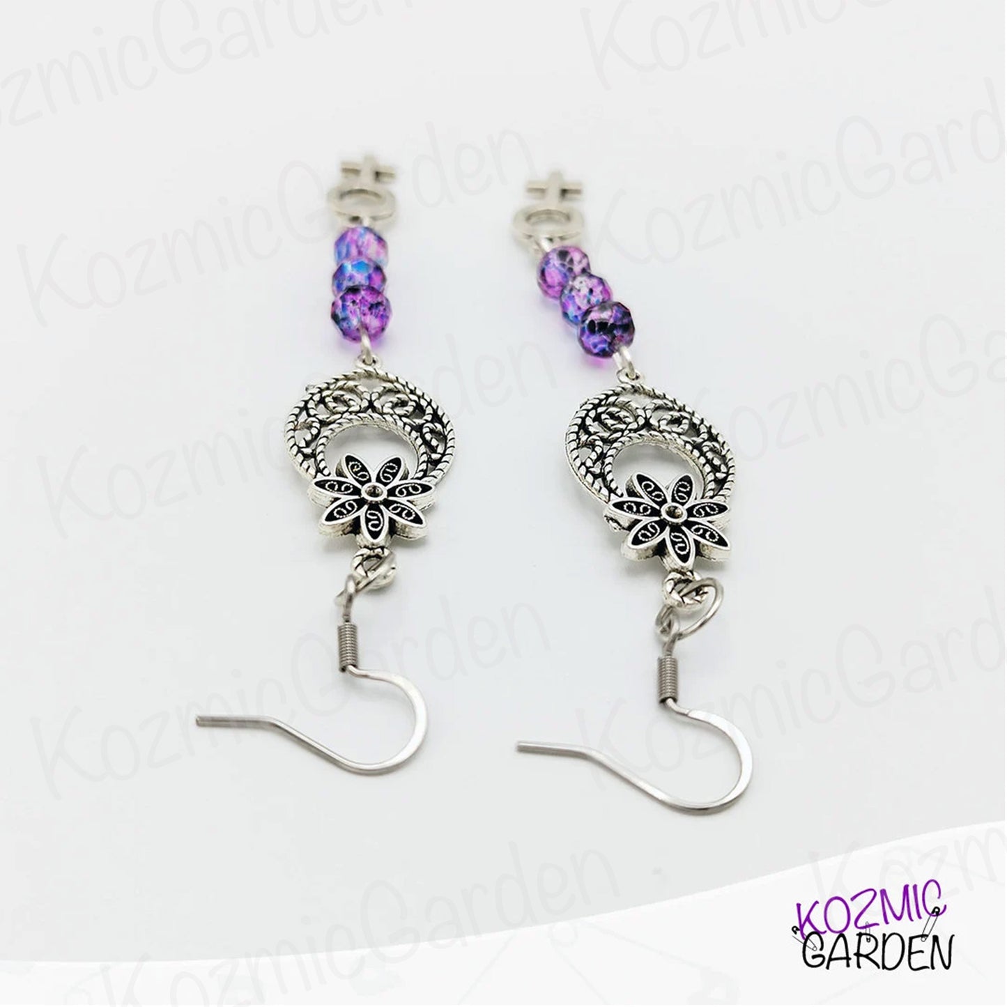 HIPPY FEMINIST EARRINGS - Embrace your inner flower child!