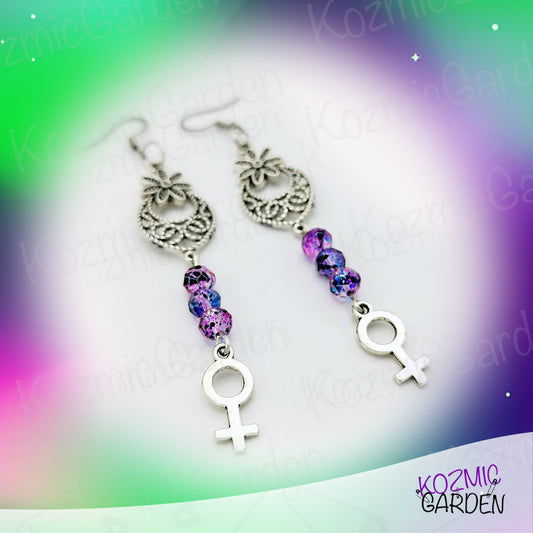 HIPPY FEMINIST EARRINGS - Embrace your inner flower child!