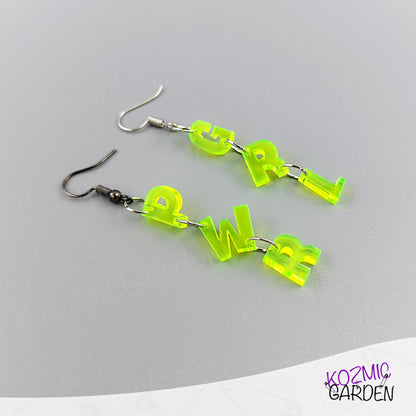 GIRL POWER EARRINGS - Wear Your Message Loud!