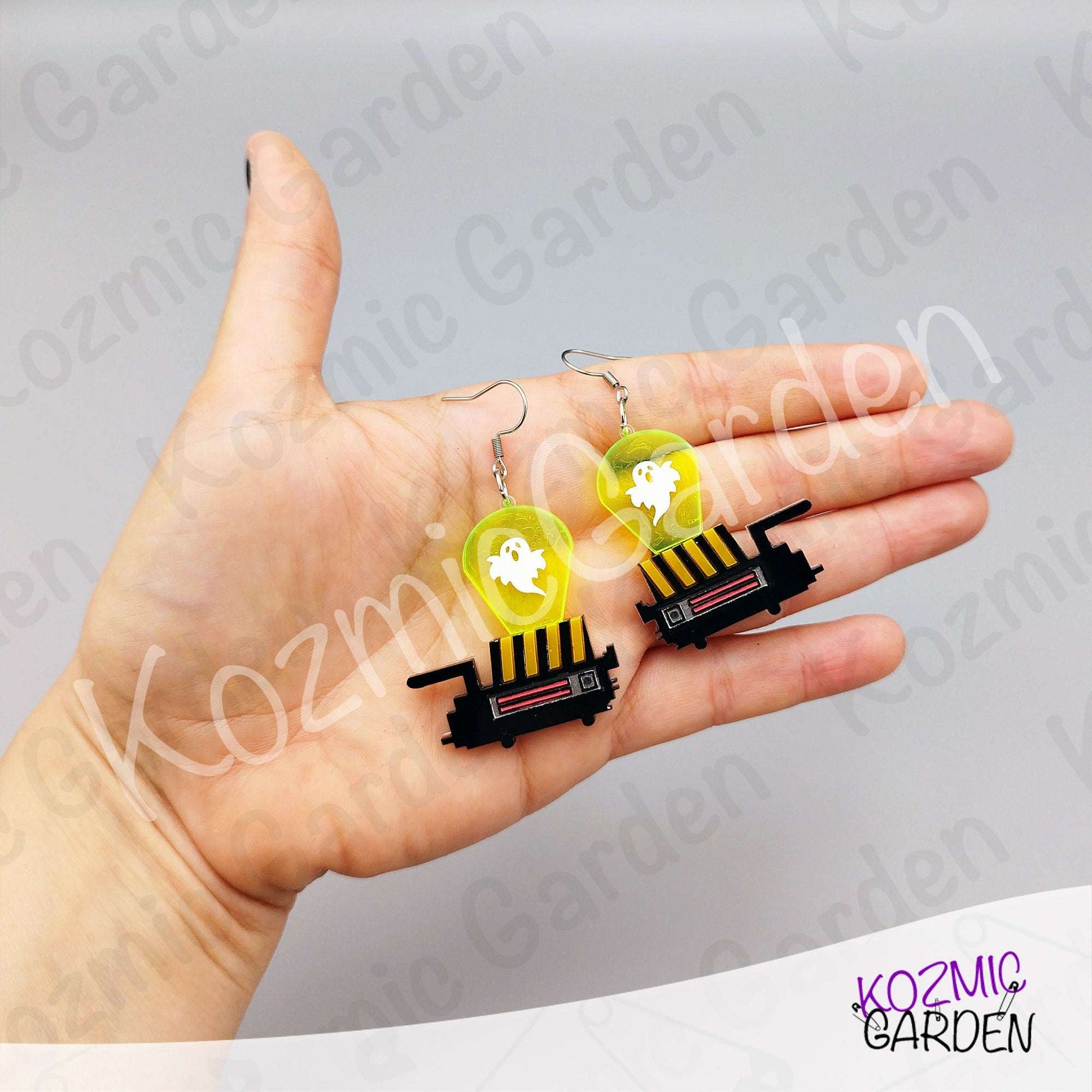 Ghostbusters Trap Earrings – Acrylic Ghost Trap Pendant
